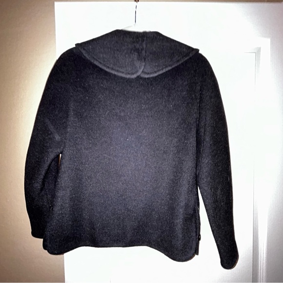 Jack Bloom Wool vintage VTG black dark grey button up blazer collared xs xxs - Picture 3 of 14